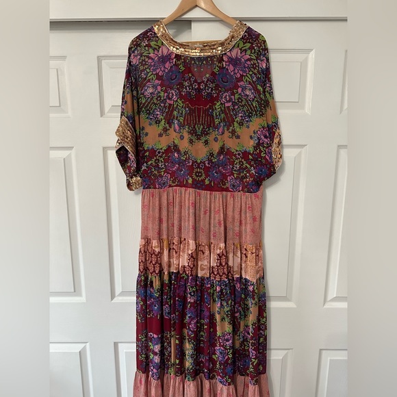 Free People Rare Floral Dress with Sequin - Picture 2 of 6